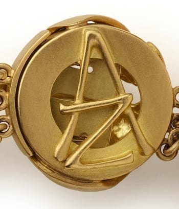 Ariane Zurcher Jewelry ~ The Back of AZ Logo Box Clasp on Juno Bracelet