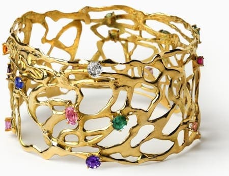 Lotus Collection ~ 18 Kt Gold & Sapphire Bracelet